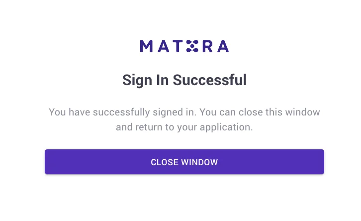 Authentication Success