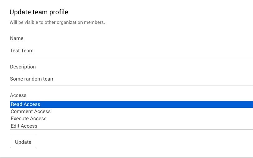 Team Permissions Team Permissions