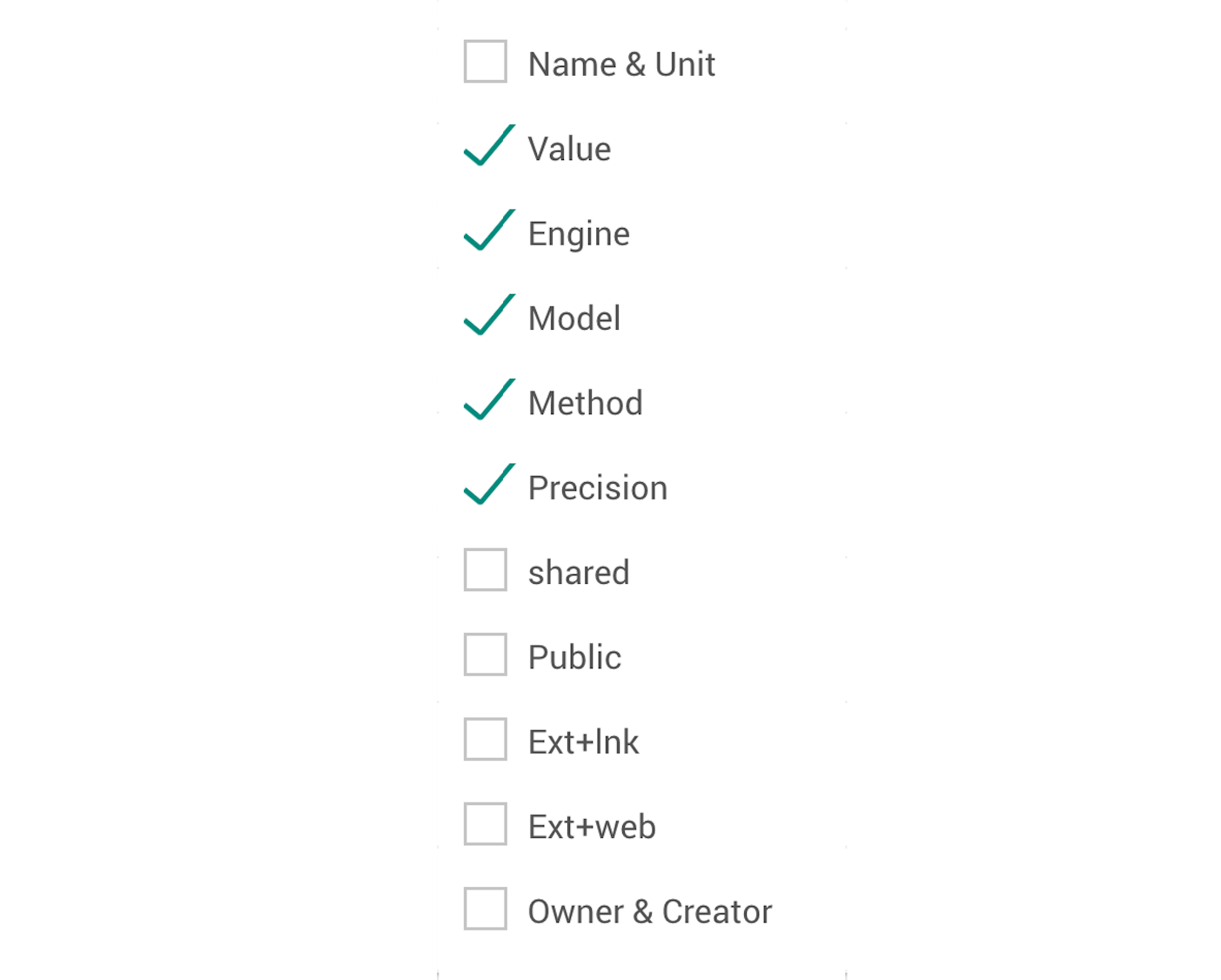 Property Specific Columns